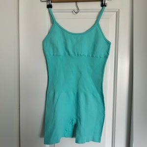 Form Fitting Work Out Romper - Size S - Teal